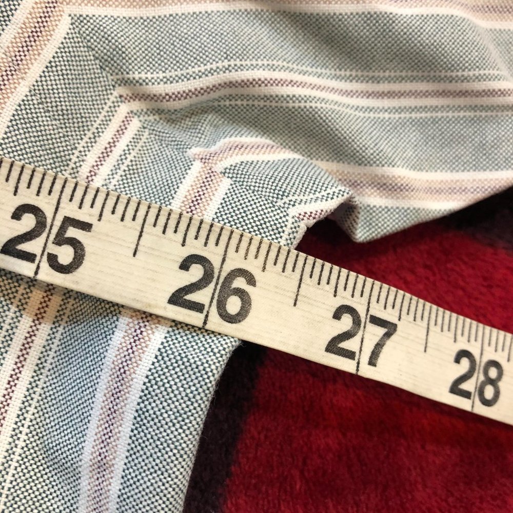 POLO Ralph Lauren Vintage Men's Green Striped OCBD - Size 16/34 - Picture 9 of 11